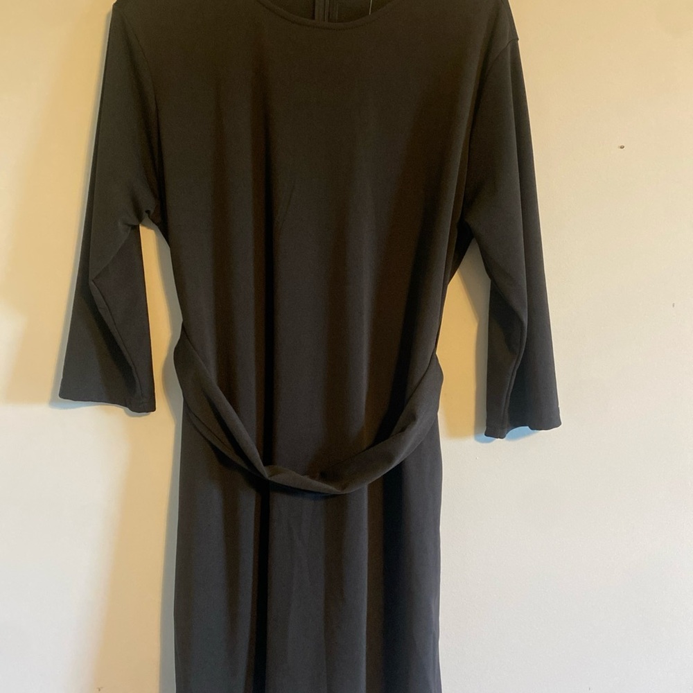 Chic Long Sleeve Black Dress